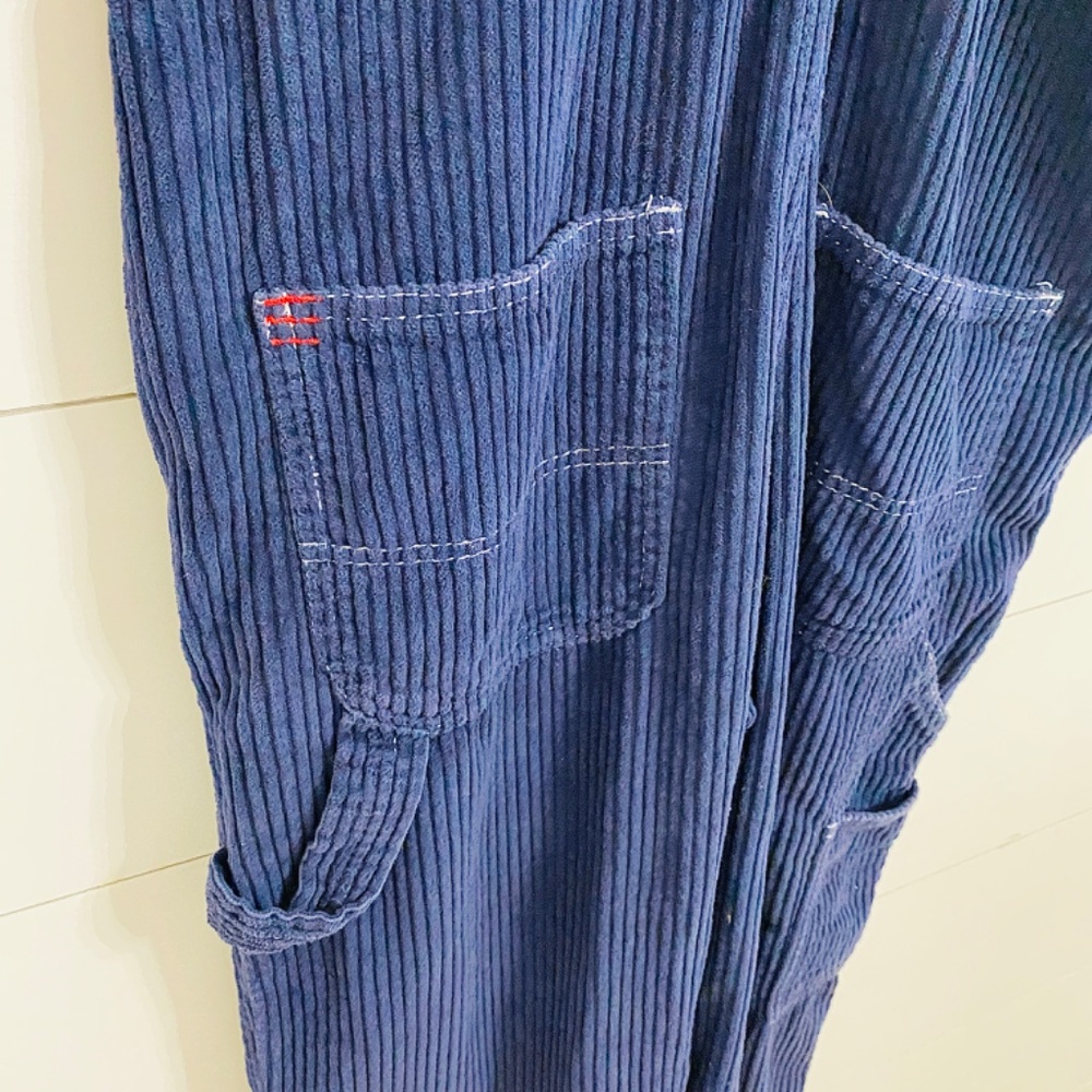 BDG Navy Corduroy Overalls, Women’s Size Small Petite - Picture 7 of 13